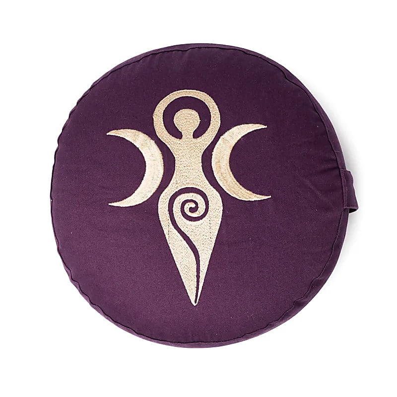 Meditation cushion dark purple goddess organic cotton (OCS) wholesale