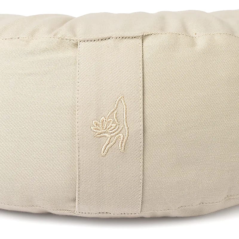 Coussin de méditation croissant beige coton bio (OCS)
