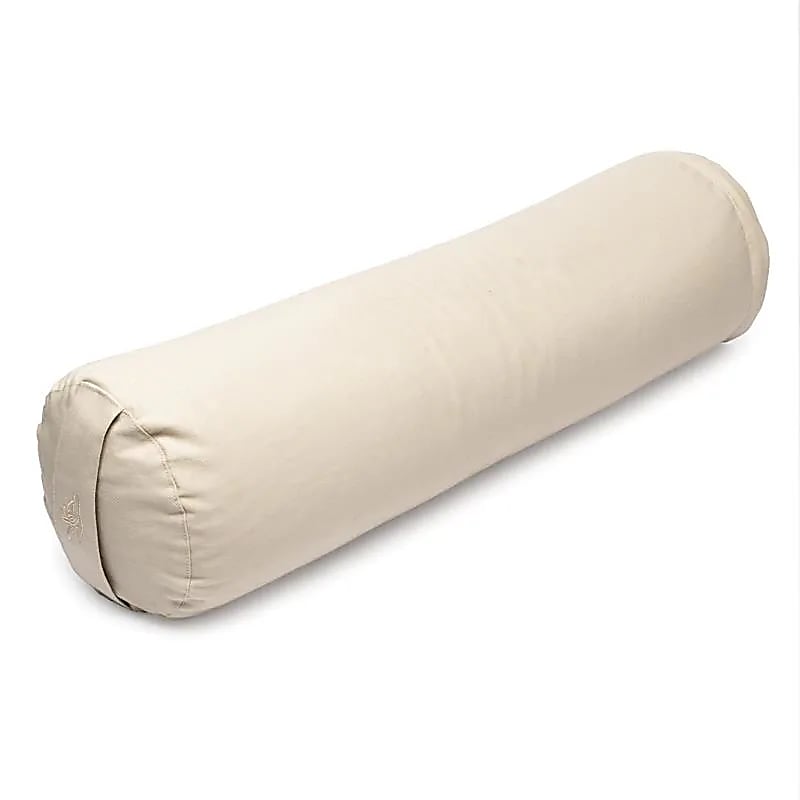 Coussin de méditation bolster beige coton bio (OCS)