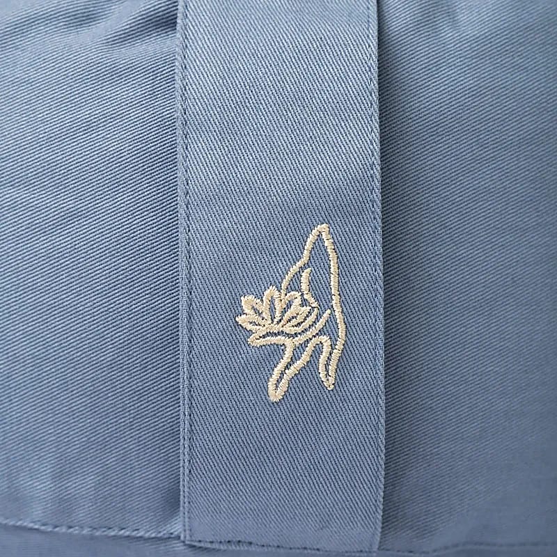Coussin de méditation rond bleu coton bio (OCS) de gros