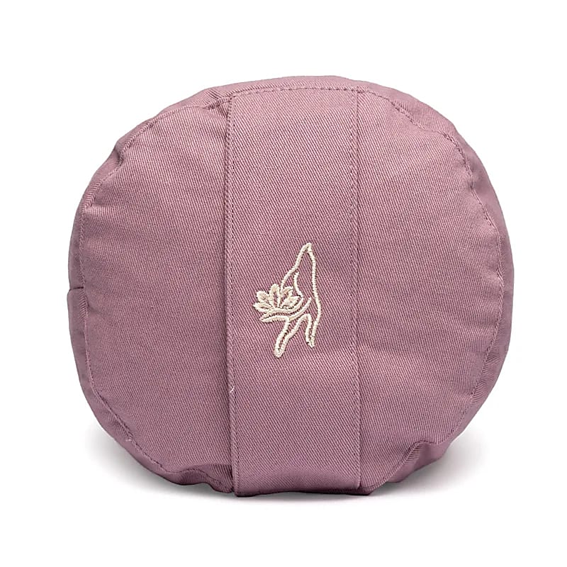 Coussin de méditation bolster lilas coton bio (OCS) de gros