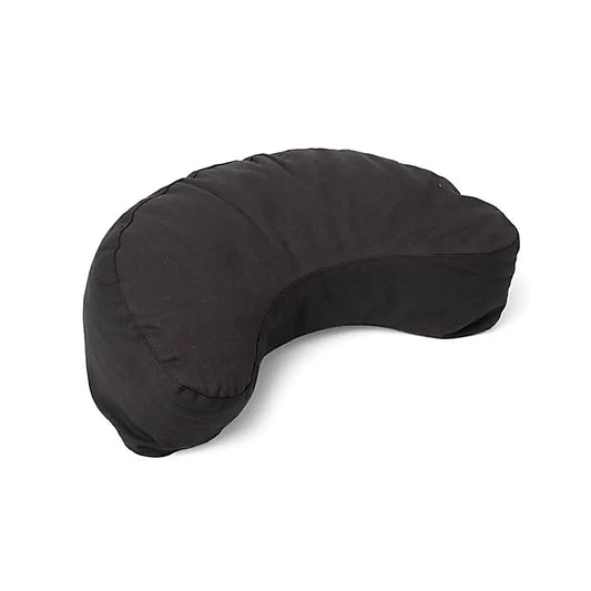 Meditation cushion crescent black organic cotton (OCS)