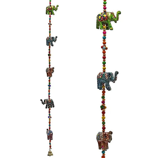 Decorative garland wooden Elephants