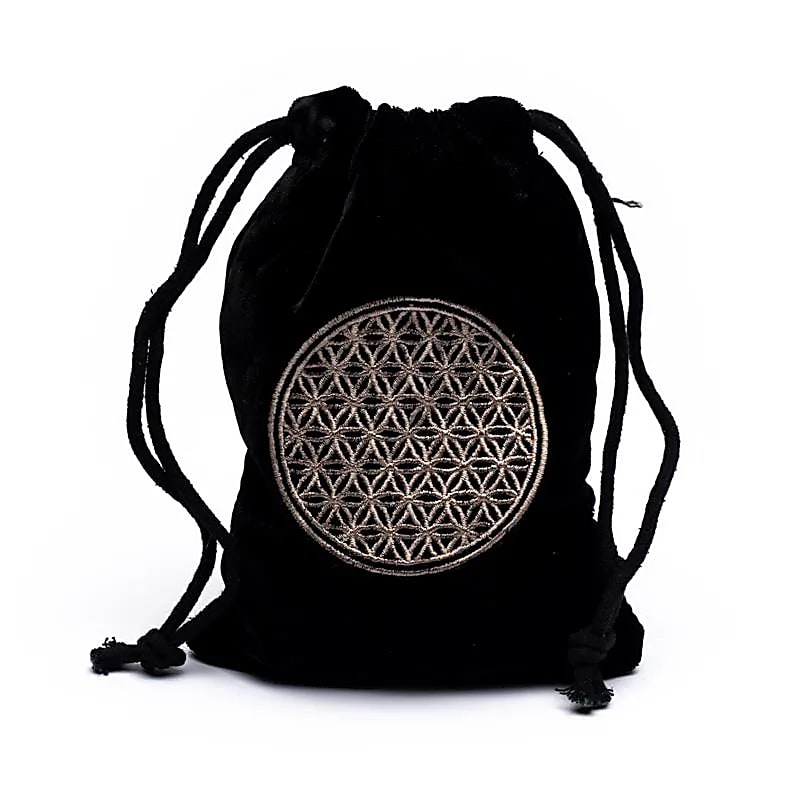 Samt Tasche mit Blume des Lebens