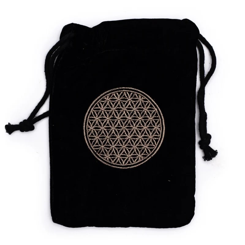 Samt Tasche mit Blume des Lebens