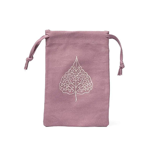 Bolsita de algodón hoja de bodhi lila (GOTS)