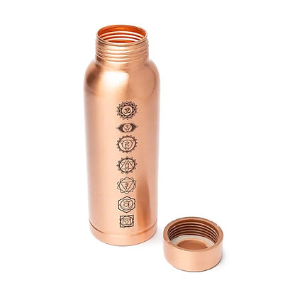 Copper bottle 7 chakra laser engraved wholesale thumb