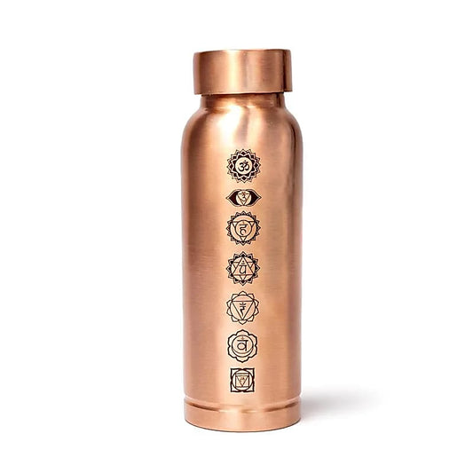 Copper bottle 7 chakra laser engraved