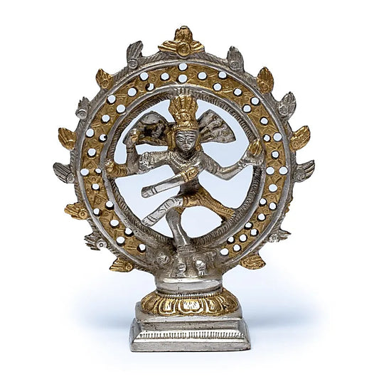 Shiva Nataraja - latón - doble anillo dos colores