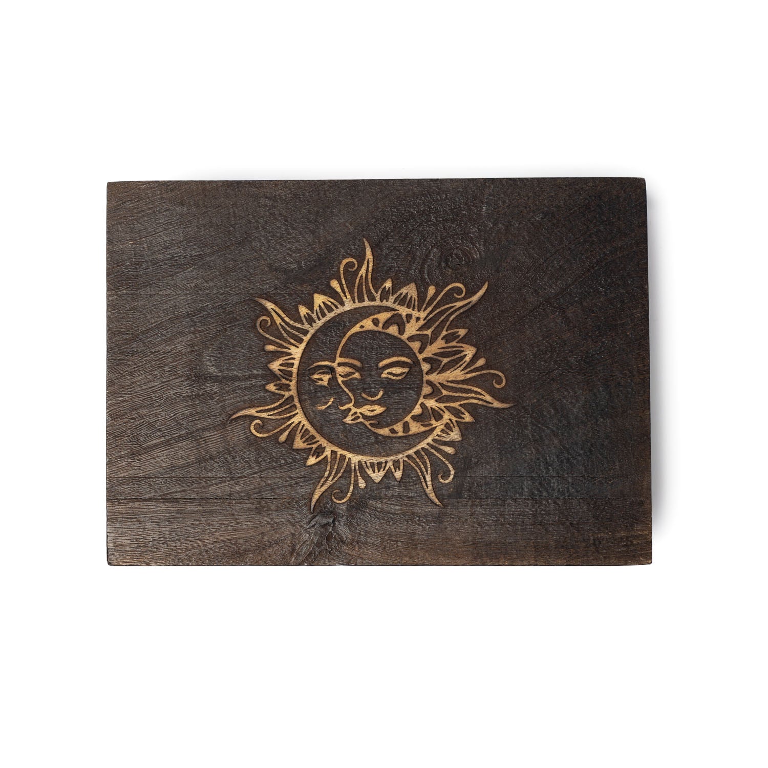Tarotbox Mond &amp; Sonne Schwarzes Mangoholz kaufen