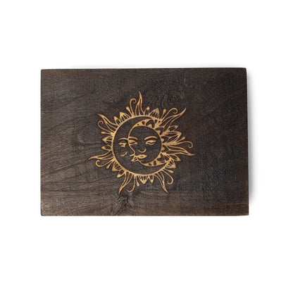 Tarotbox Mond &amp; Sonne Schwarzes Mangoholz kaufen thumb