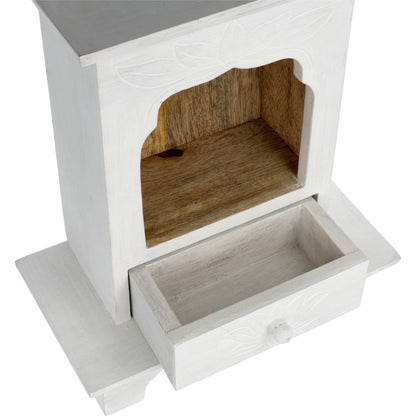 NEW Altar on base mangowood whitewash - 30x19cm - 9059 al por mayor thumb