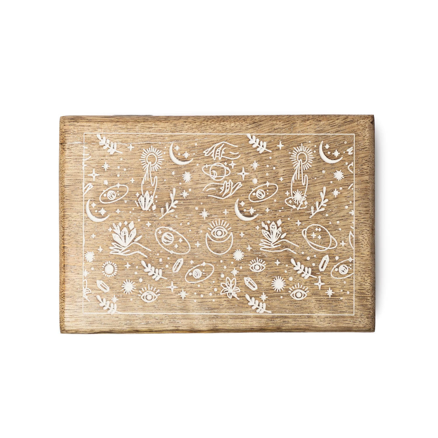 Comprar Caja para Tarot Diseño Místico Madera de Mango blanqueada