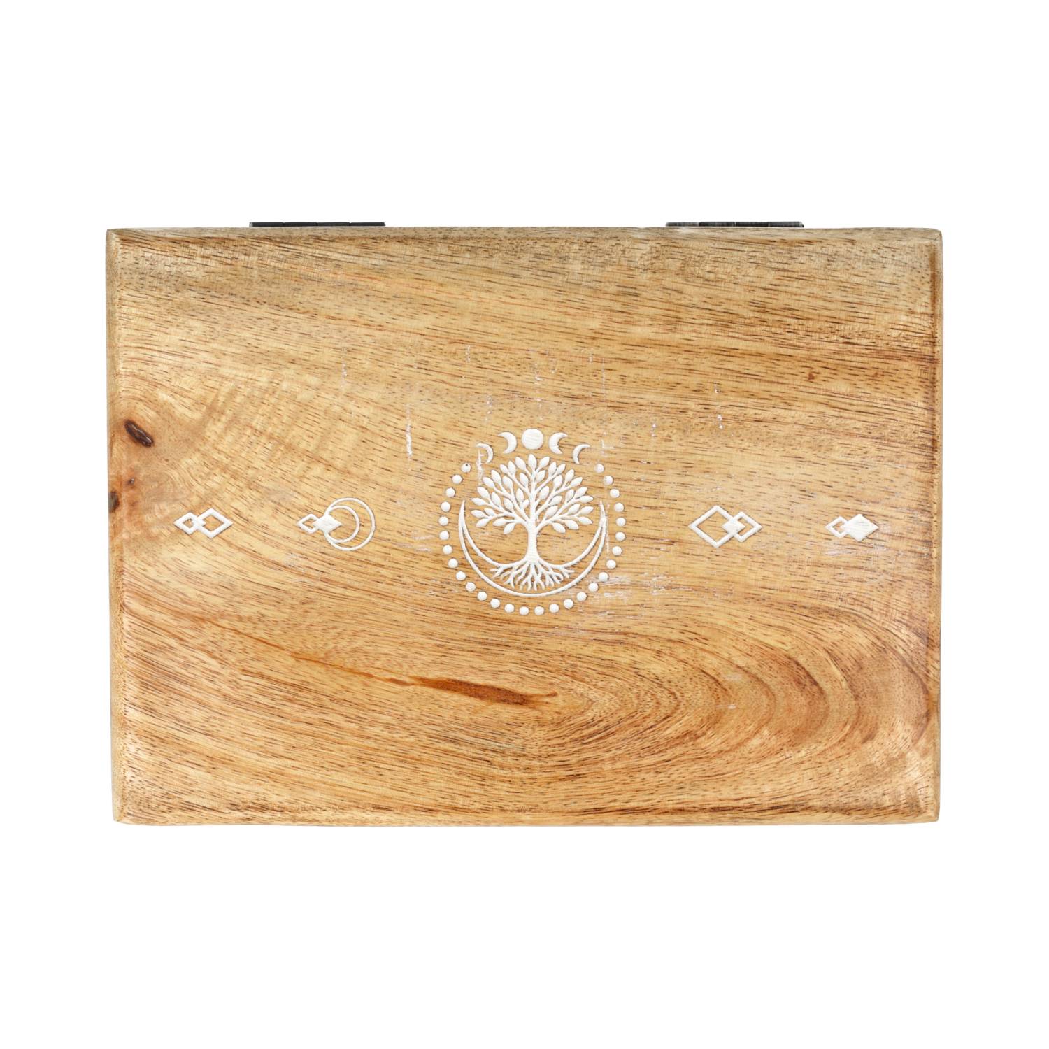 Comprar Caja para Tarot Árbol de la Vida Madera de Mango blanqueada