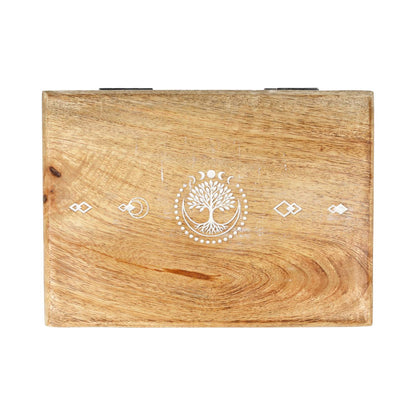 Comprar Caja para Tarot Árbol de la Vida Madera de Mango blanqueada thumb