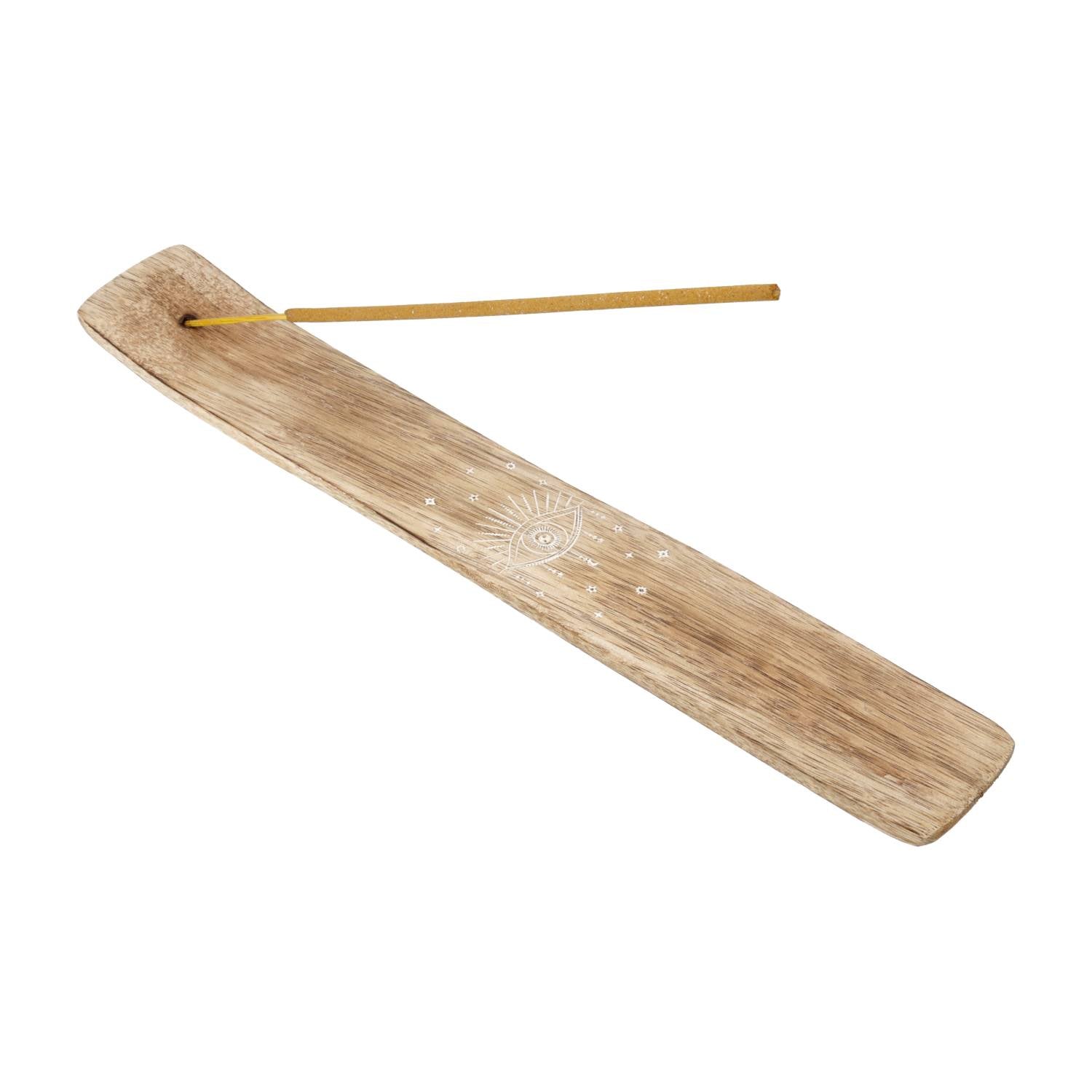 Wierookhouder Alziend Oog Mangohout Whitewash - 9078