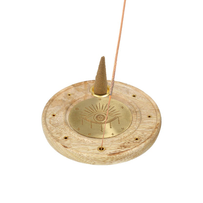 Wierookbrander rond Alziend Oog mangohout - 9080 groothandel thumb