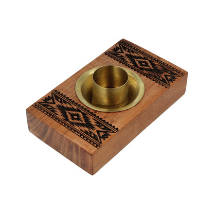 Palo santo-brander acaciahout zwart gegraveerd thumb
