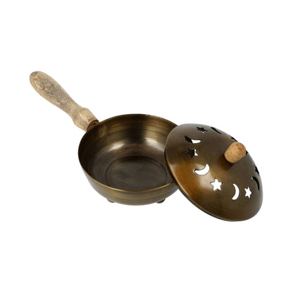 Quemador de incienso de hierro modelo sartén Metal thumb
