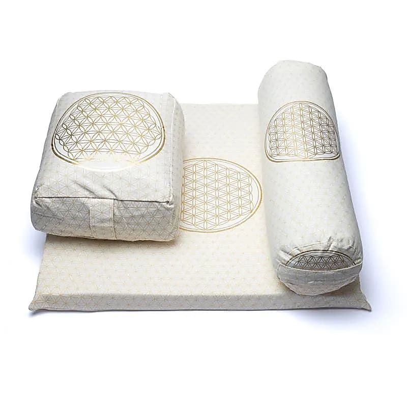 SET meditazione 6 Fiore della vita in cotone organico (OCS)