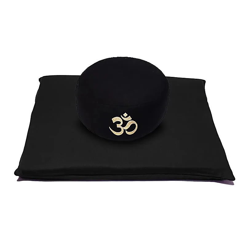 Meditation SET Schwarz Om BIO Baumwolle (OCS)