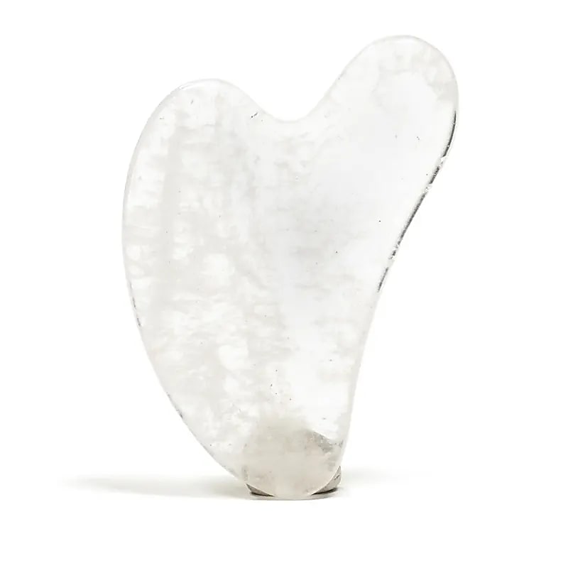 Pierre de massage gua sha en quartz clair