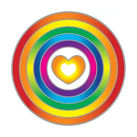 Raamsticker Regenboog Hart