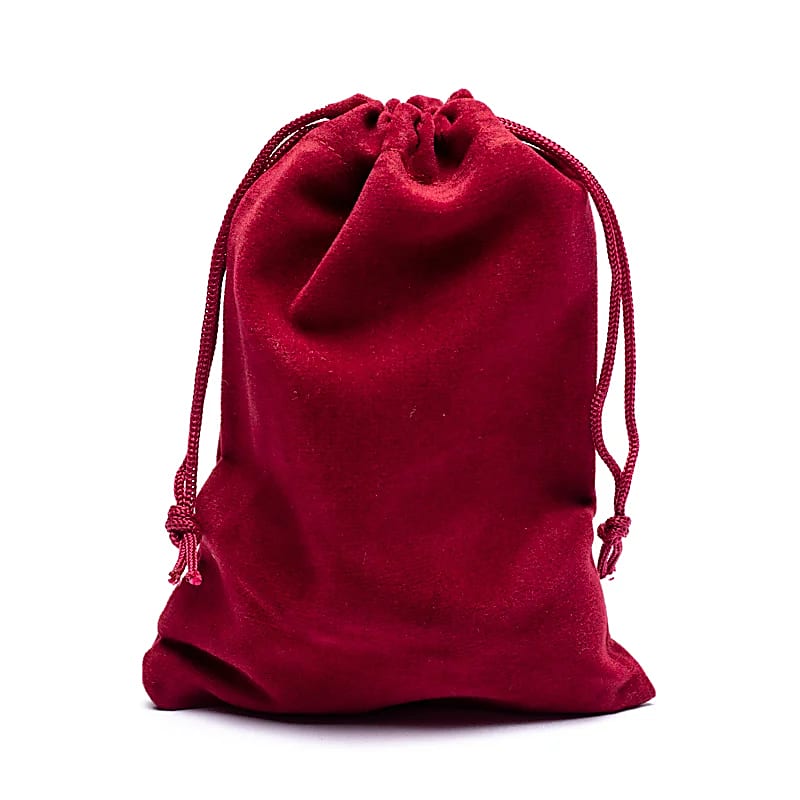 Bolsa de regalo de terciopelo burdeos S