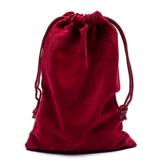 Bolsa de regalo de terciopelo burdeos M