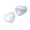 Piedra para el pulgar de selenita en forma de corazón
