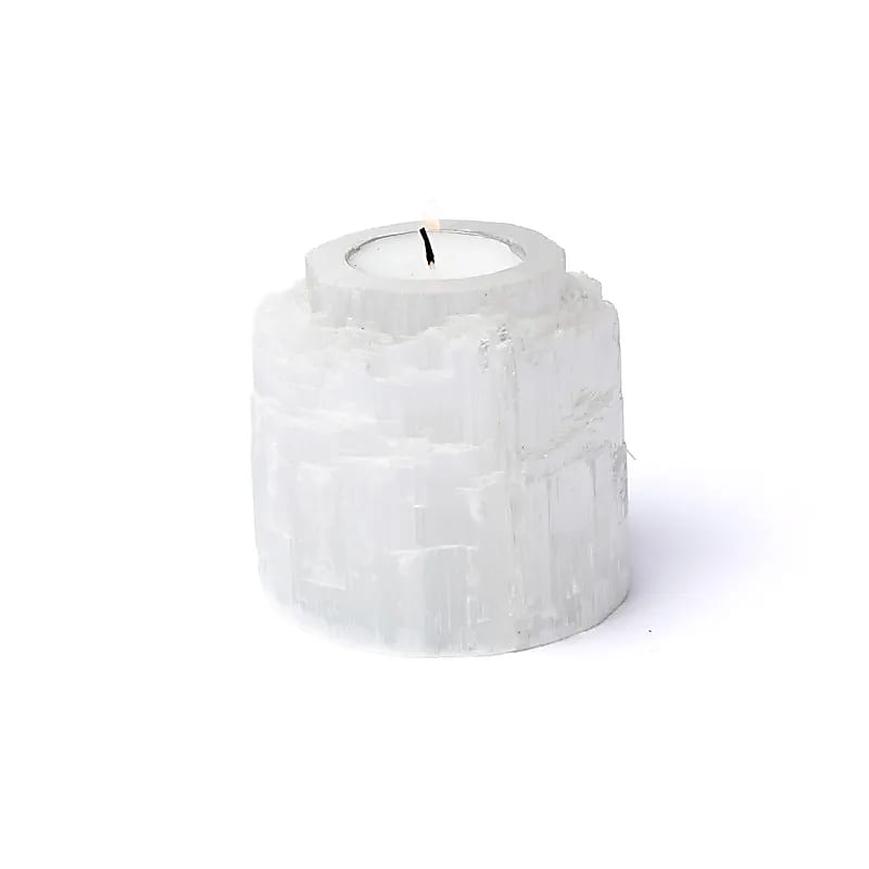 Portacandele iceberg in selenite