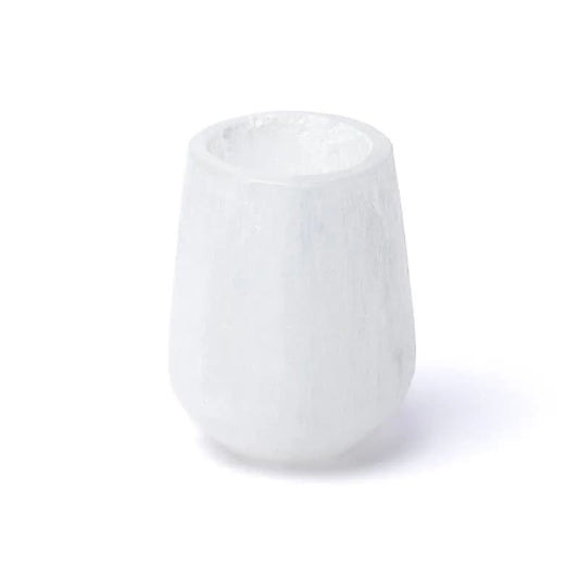 Photophore conique en sélénite - ± 8cm