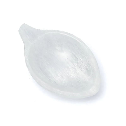 Plat en sélénite feuille