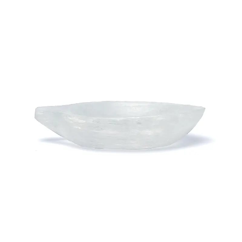 Selenite leaf bowl