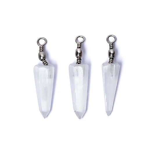 Ciondolo pendolo in selenite