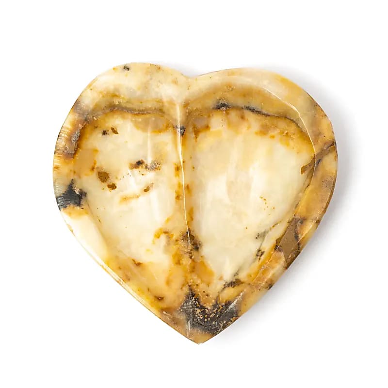 Ciotola a forma di cuore in aragonite marocchina all’ingrosso