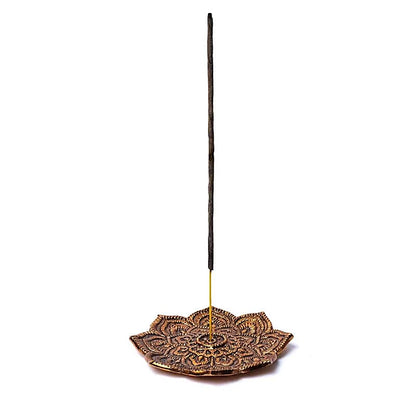 Incense holder copper finish Lotus thumb