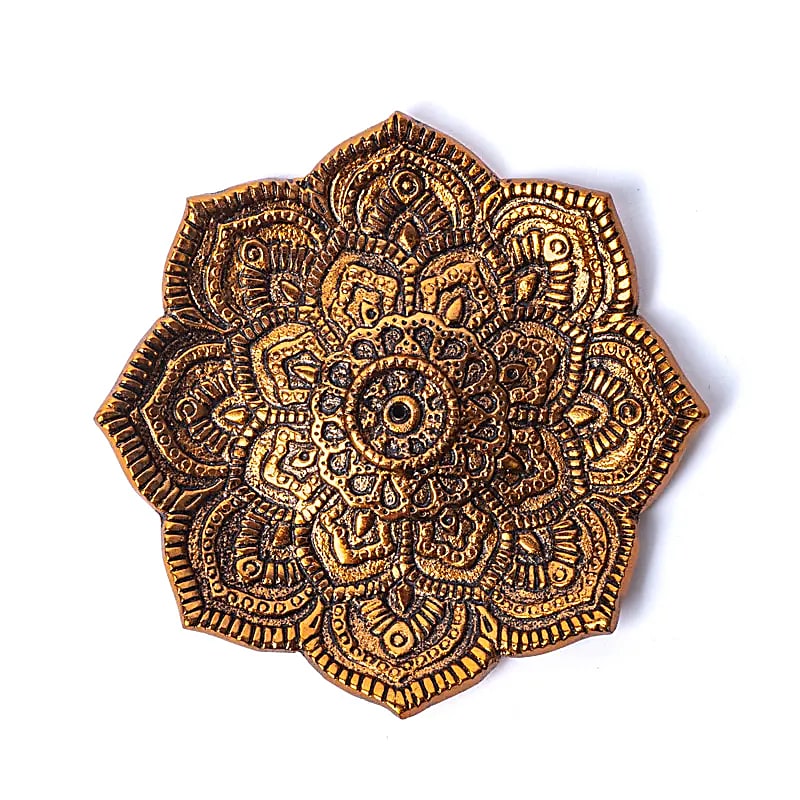 Incense holder copper finish Lotus