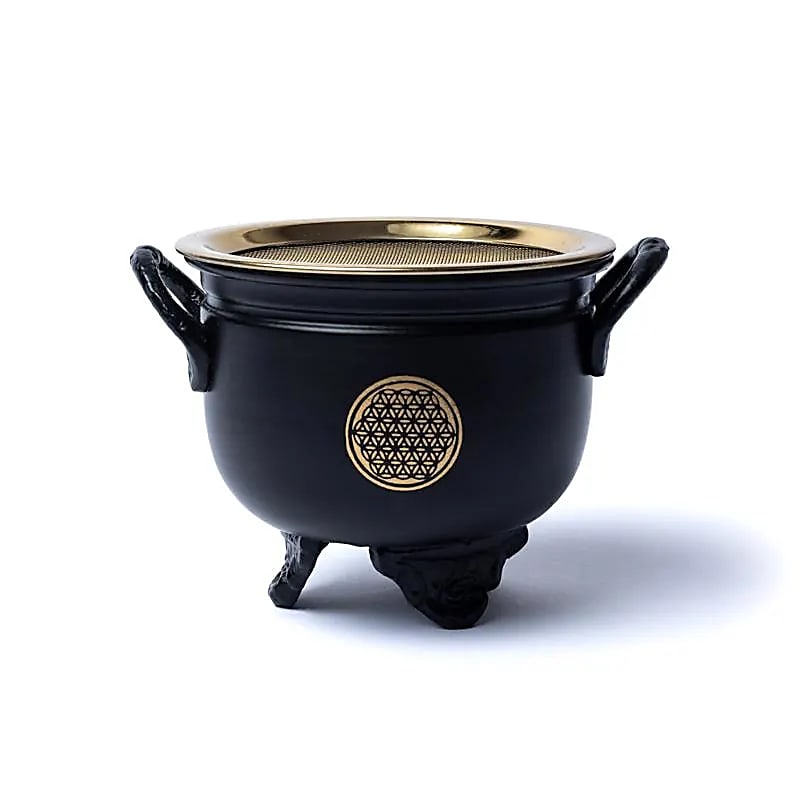 Cauldron Flower of Life with sieve -- 244g; 9.5x10.5cm | Phoenix