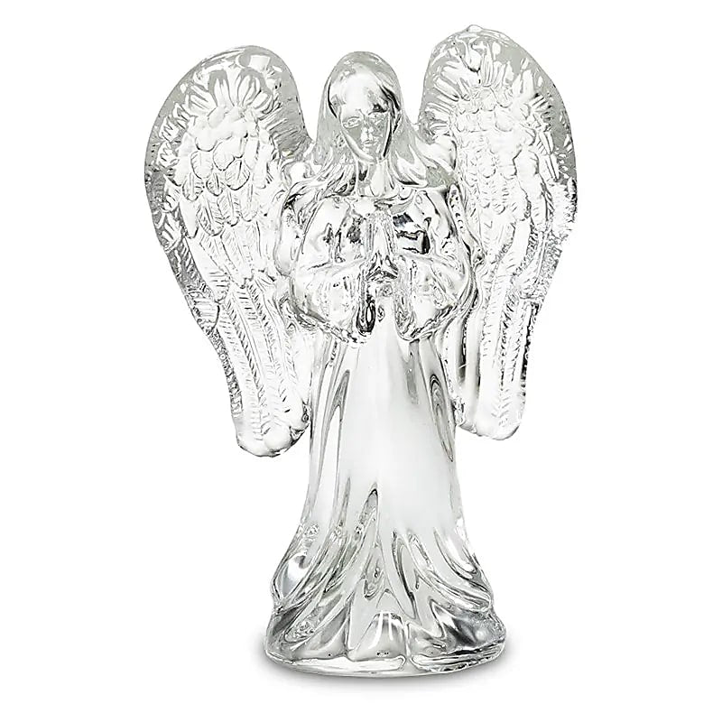 Ange de verre avec les ailes givrées