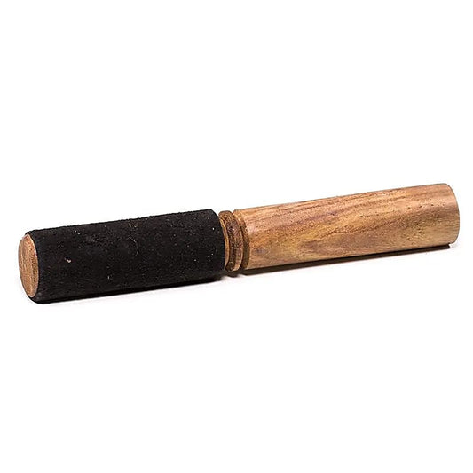 Reibeklöppel mit Leder schwarz