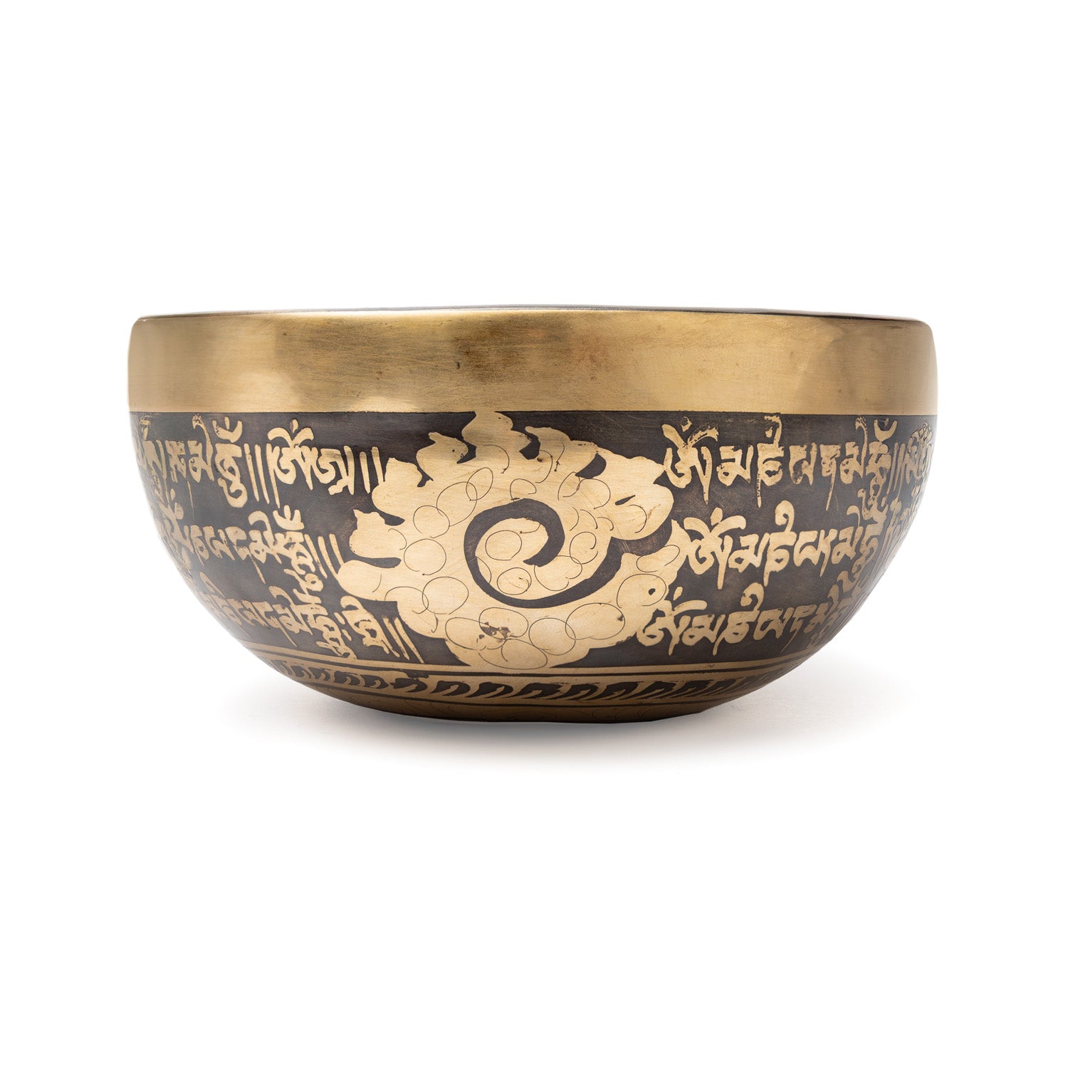 Singing Bowl Tibet hand carved Bronze
