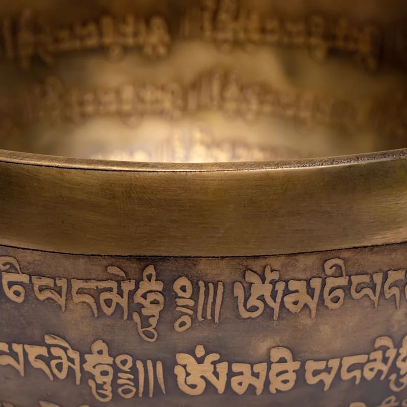 Klankschaal Tibet gegraveerd