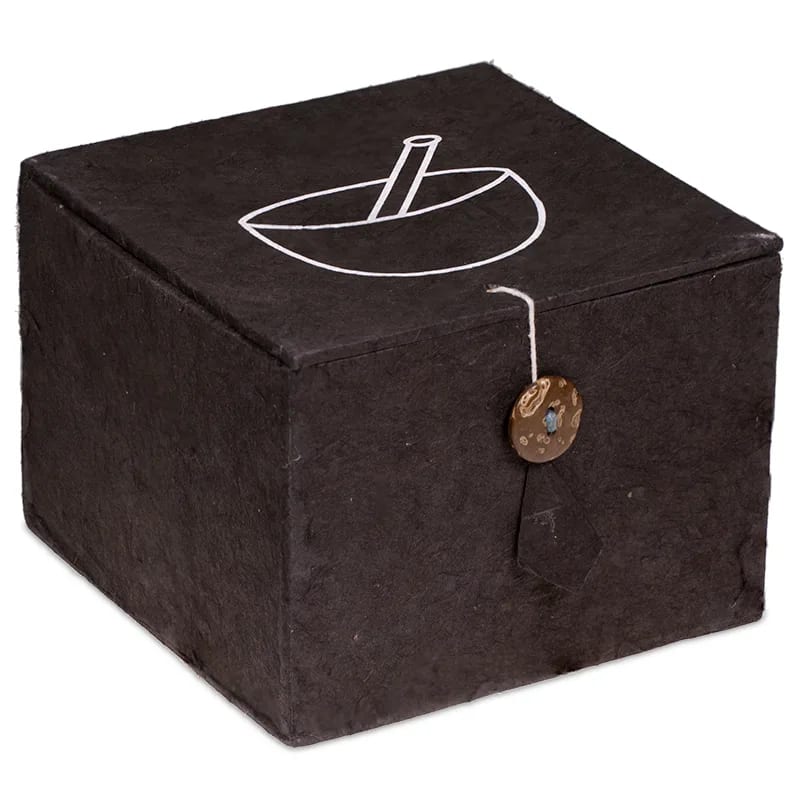 Bol chantant Om SET cadeau noir Laiton