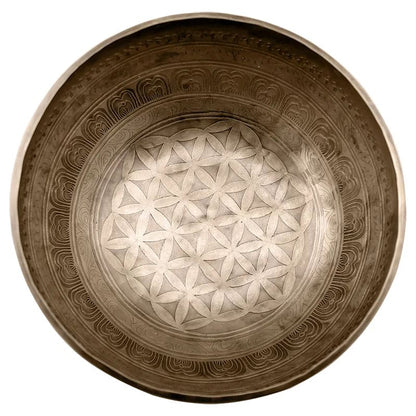 Singing Bowl Flower of Life Bronze thumb