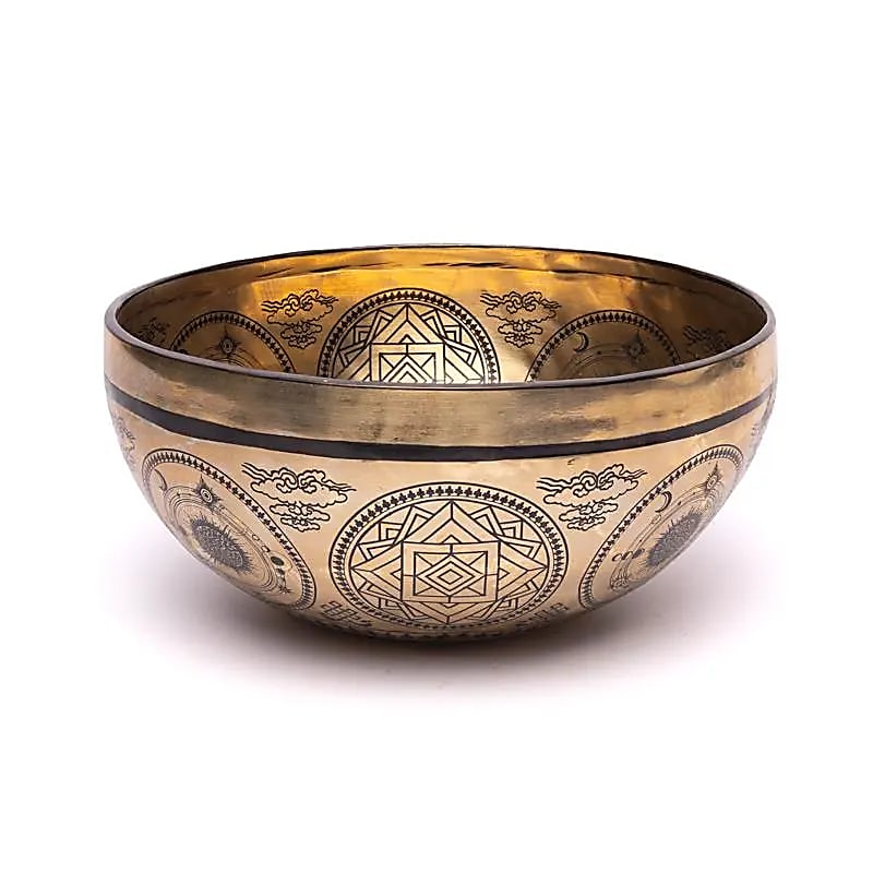 Lasergravierte Klangschale Sonne & Mond