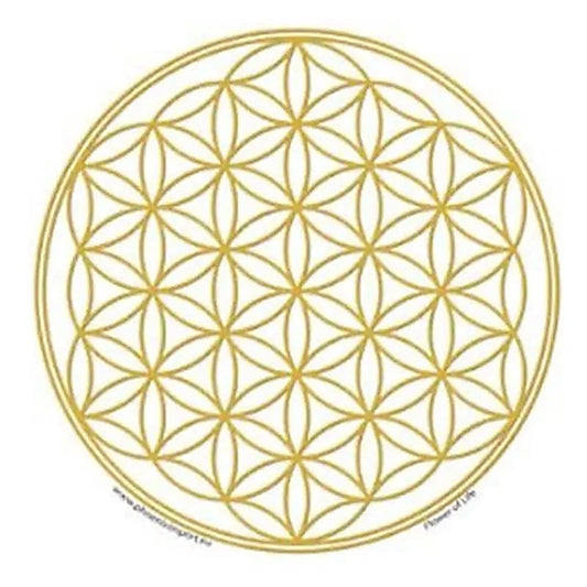 Window Sticker Flower of Life gold colour