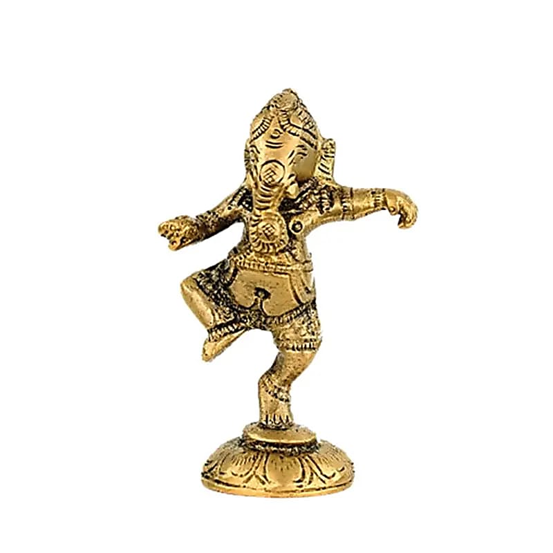 Ganesh dancing brass