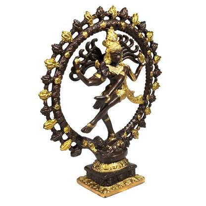 Shiva Nataraj Messing zweifarbig grösser großhandel thumb