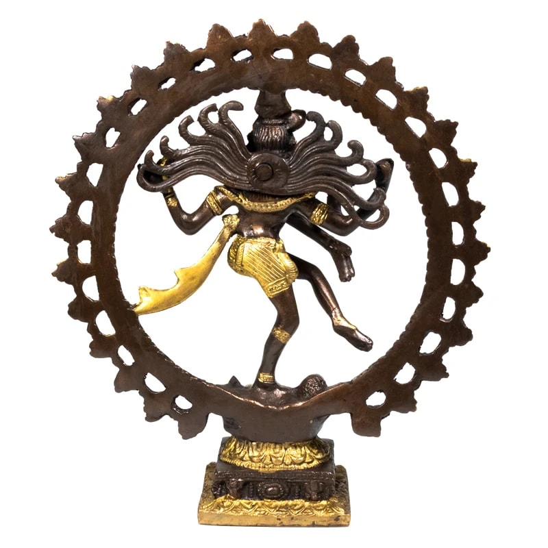 Shiva Nataraj Messing zweifarbig grösser Messing
